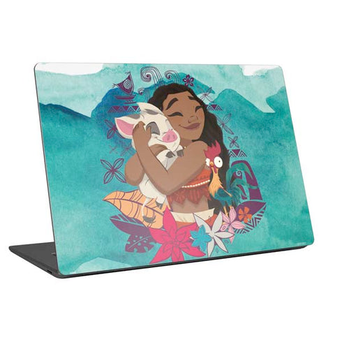 Disney Princess Moana with Pua and Heihei Universal Laptop 12in (9.8 x 6.8in) Skin